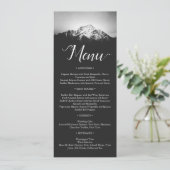 Menu Mariage noir et blanc sous les montagnes (Debout devant)