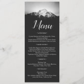 Menu Mariage noir et blanc sous les montagnes (Devant)