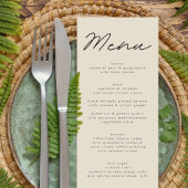 Menu Mariage noir et blanc tout simplement élégant