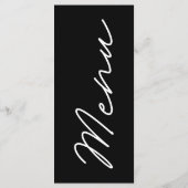 Menu Mariage noir et blanc tout simplement élégant (Dos)