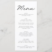 Menu Mariage noir et blanc tout simplement élégant (Devant)
