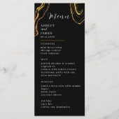 Menu Mariage noir et or (Devant)