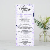 Menu Mariage noir et violet céleste Sun Moon Stars (Debout devant)