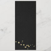 menu mariage noir floral or blanc (Dos)