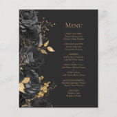 Menu Mariage noir or foncé Budget (Devant)