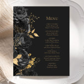 Menu Mariage noir or foncé Budget