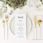 Menu Mariage noir vintage Main Draw