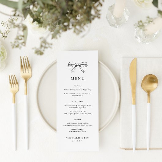 Menu Mariage noir vintage Main Draw