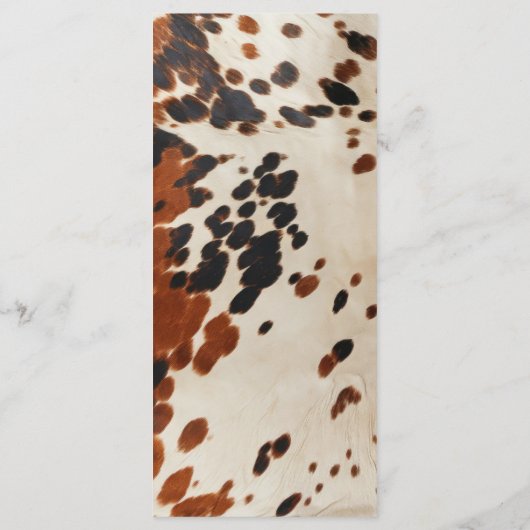 Menu Mariage occidental (Dos)