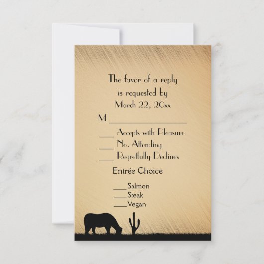 Menu Mariage occidental RSVP (Devant)