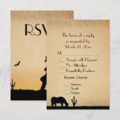 Menu Mariage occidental RSVP (Devant / Derrière)