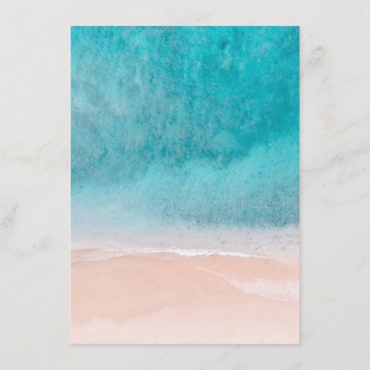 Menu Mariage Ocean Beach Palm Tree (Dos)