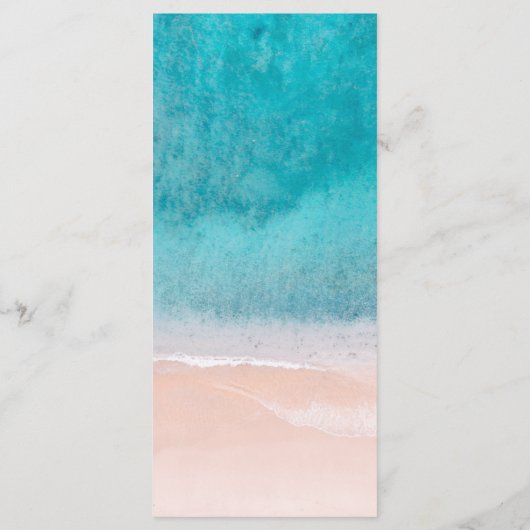 Menu Mariage Ocean Beach Palm Tree (Dos)