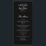 Menu Mariage officiel noir simple et élégant<br><div class="desc">Menu Mariage officiel noir simple et élégant</div>