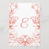 Menu Mariage Oiseaux et tourbillons (Dos)