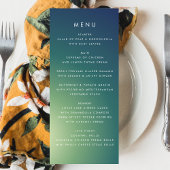 Menu Mariage Ombre Vert Vert Ultra Moderne