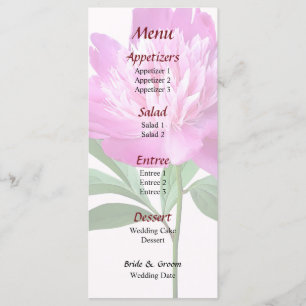 Menu Mariage One Pink Peony