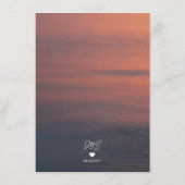 Menu Mariage Options de Repas Coucher de Soleil Orange  (Dos)