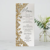 Menu Mariage or décoratif (Debout devant)