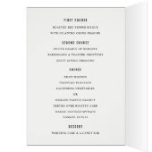 Menu Mariage or élégant plié (Intérieur (Gauche))