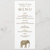 Menu Mariage Or moderne simple (Devant)