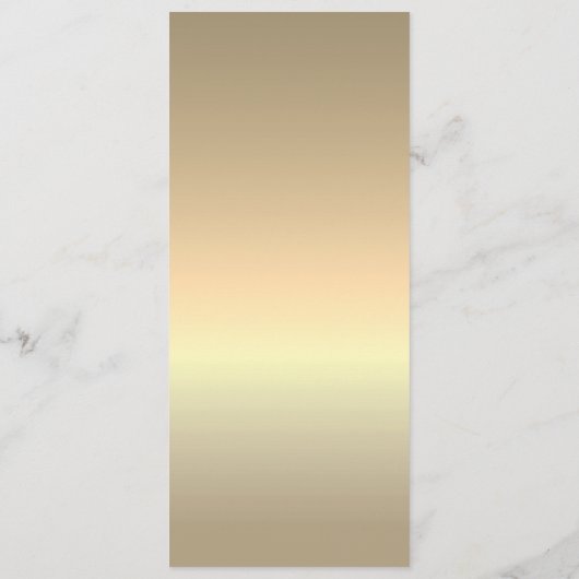 Menu Mariage Or moderne simple (Dos)