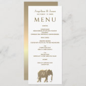Menu Mariage Or moderne simple (Devant / Derrière)