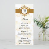 menu mariage or monogramme (Debout devant)