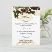 menu mariage or vert (Debout devant)