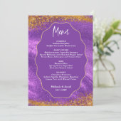 Menu Mariage Or Violet (Debout devant)