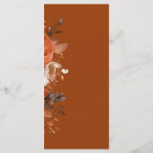 Menu Mariage orange brûlé (Dos)