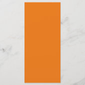 Menu Mariage orange vibre (Dos)