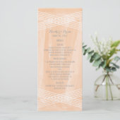 Menu Mariage Orange Watercolor Deco (Debout devant)