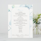 Menu Mariage Orchidée bleue douce (Debout devant)
