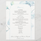 Menu Mariage Orchidée bleue douce (Devant)
