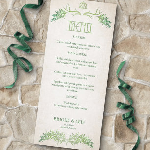 Menu Mariage Pagan Celtic Antlers