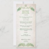 Menu Mariage Pagan Celtic Antlers (Devant)