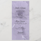 Menu Mariage Pale Purple Tinted Daisy (Devant)