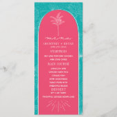 Menu Mariage Palm Tree Rose & Blue Beach (Devant)
