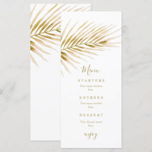 Menu Mariage Palmier Or Tropical