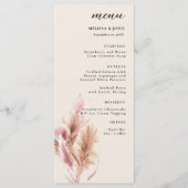 Menu Mariage Pampa Grass Boho (Devant)
