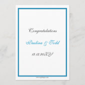 menu mariage paon (Dos)