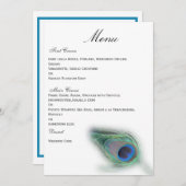 menu mariage paon (Devant / Derrière)