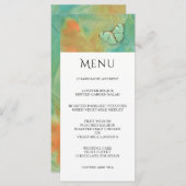 Menu Mariage Papillons et couleurs sud-ouest (Devant / Derrière)