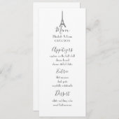 Menu Mariage parisien (Devant / Derrière)