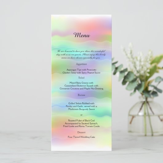 Menu Mariage Pastel Rainbow Brides (Debout devant)