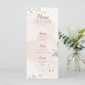 Menu Mariage Pastel Watercolor (Debout devant)