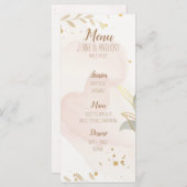 Menu Mariage Pastel Watercolor (Devant / Derrière)
