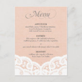 Menu Mariage Peach Lace Doily (Devant)