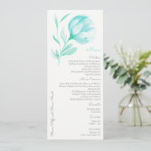 Menu Mariage Peonies turquoises (Debout devant)